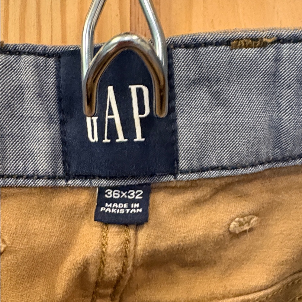 GAP Men's Khaki Brown Straight-Leg Pants Sz 36x32 - Picture 4 of 8